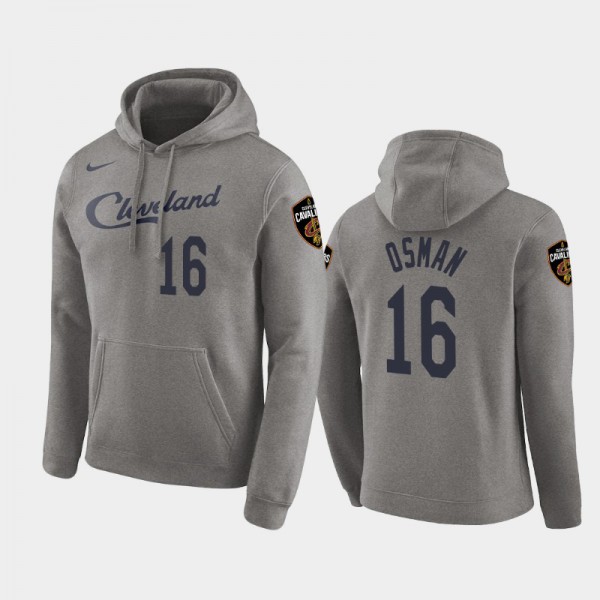 Cedi Osman Cleveland Cavaliers #16 Men's Earned Pullover Hoodie - Gray