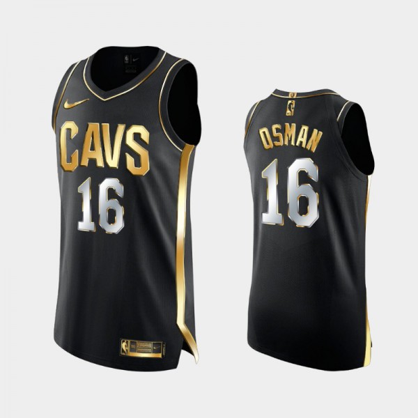 Cedi Osman Cleveland Cavaliers #16 Men's Golden Authentic Limited Jersey - Black