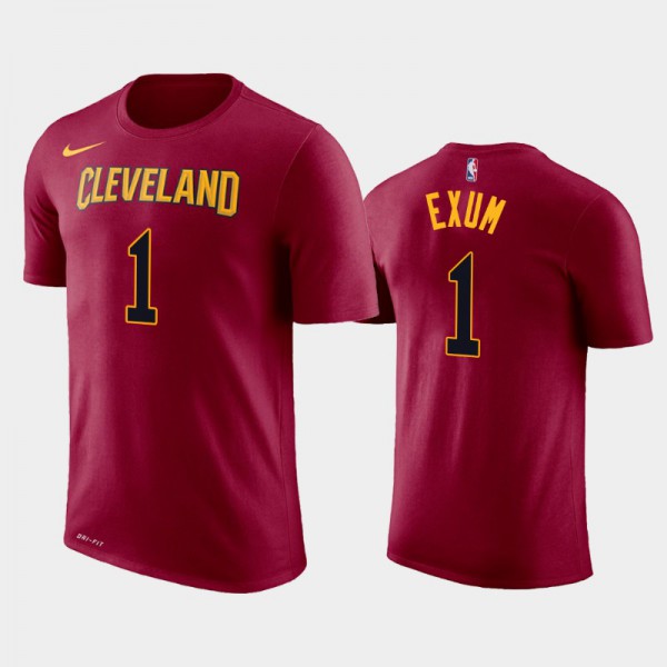 Dante Exum Cleveland Cavaliers #1 Men's Icon T-Shirt - Maroon