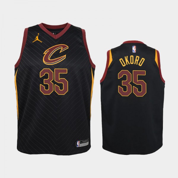 Isaac Okoro Cleveland Cavaliers #35 Youth Statement 2020-21 Jersey - Black