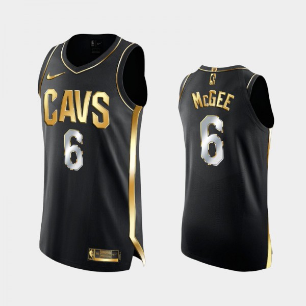 JaVale McGee Cleveland Cavaliers #6 Men's Golden Authentic Limited Jersey - Black
