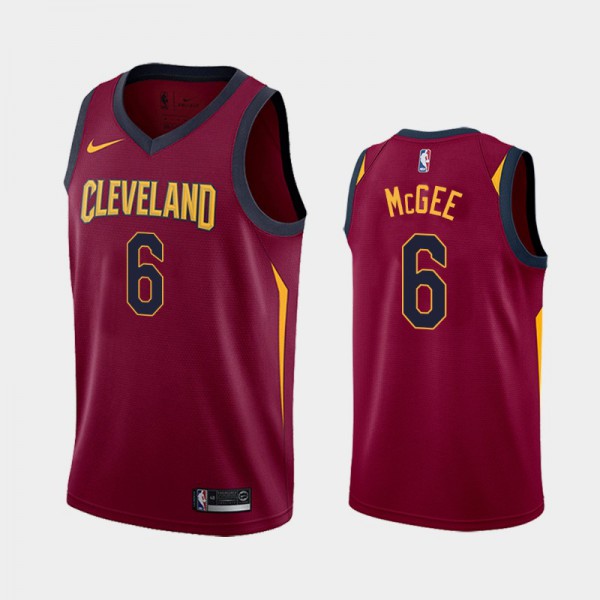 JaVale McGee Cleveland Cavaliers #6 Men's Icon 2020-21 Jersey - Red