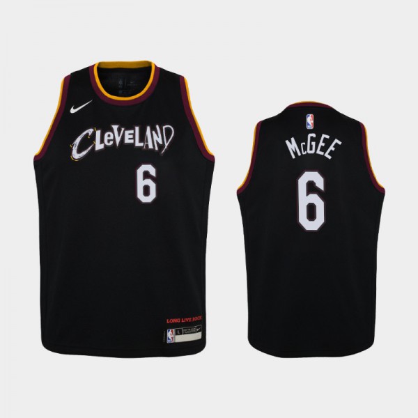 JaVale McGee Cleveland Cavaliers #6 Youth City 2020-21 Jersey - Black