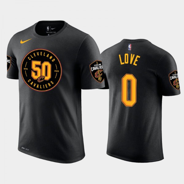 Kevin Love Cleveland Cavaliers #0 Men's 50th Season 2019-20 Commemorative T-Shirt - Black