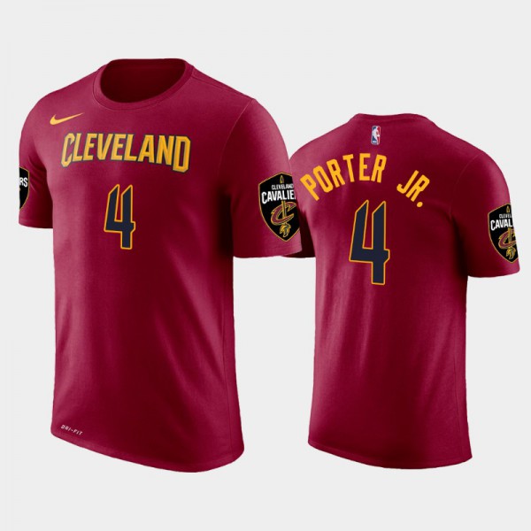 Kevin Porter Jr. Cleveland Cavaliers #4 Men's Icon 2019 NBA Draft T-Shirt - Maroon