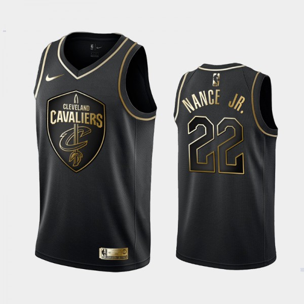 Larry Nance Jr. Cleveland Cavaliers #22 Men's Golden Edition Golden Logo Jersey - Black